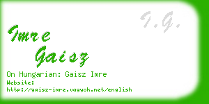 imre gaisz business card